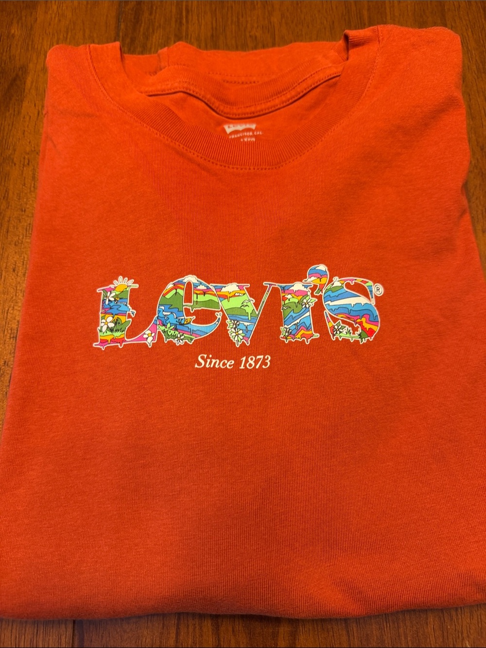 Levi's Men’s Red (dark)  Graphic tshirt with Multicolor Logo